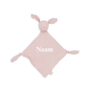 Speendoekje Bunny Ears met naam Geborduurd - Wild Rose