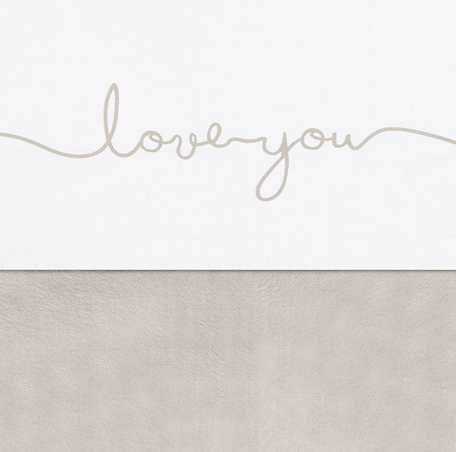 Laken Wieg 75x100cm - Love you - Nougat