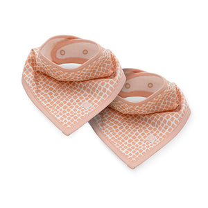 Slabbetje Bandana - Snake - Pale Pink - 2 Stuks