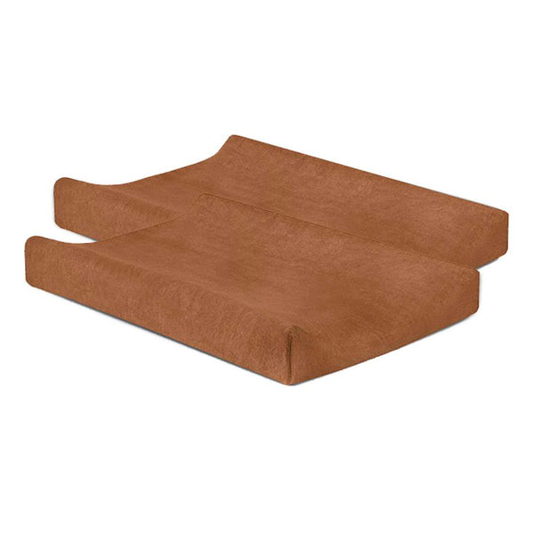 Aankleedkussenhoes Badstof 50x70cm - Caramel - 2 Stuks