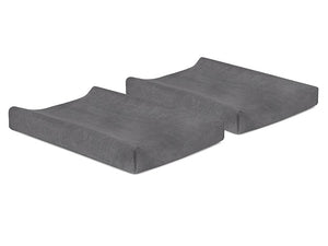 Aankleedkussenhoes Badstof 50x70cm - Storm Grey - 2 Stuks