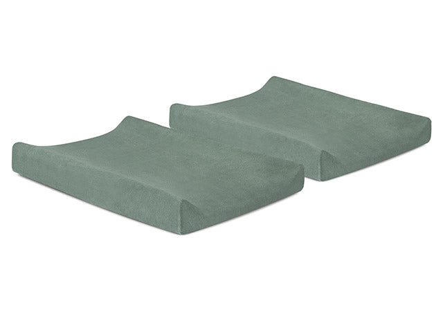 Aankleedkussenhoes Badstof 50x70cm - Ash Green - 2 Stuks