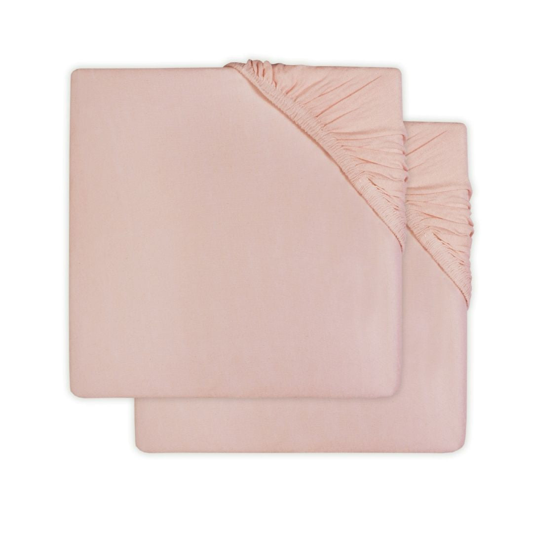 Hoeslaken Jersey 60x120cm - Pale Pink - 2 Stuks