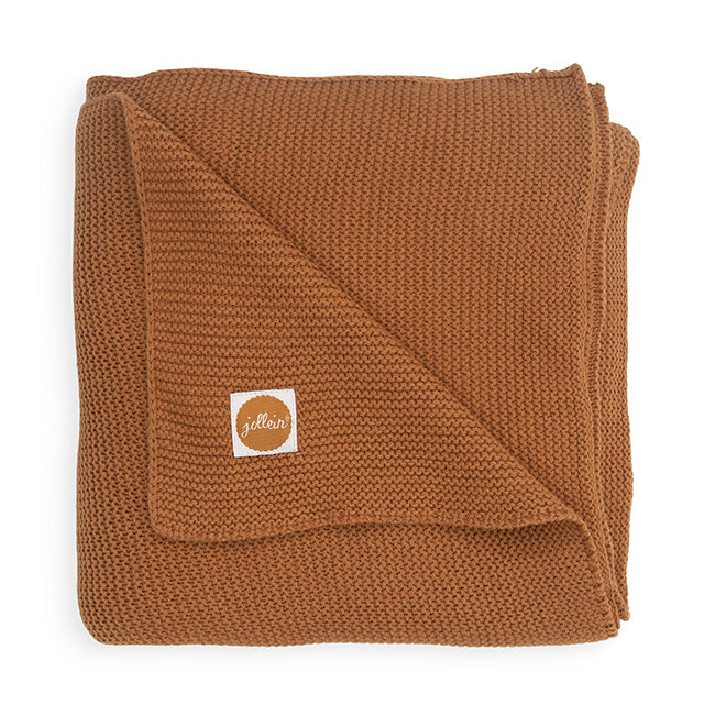 Ledikant Deken Basic Knit 100x150cm - Caramel