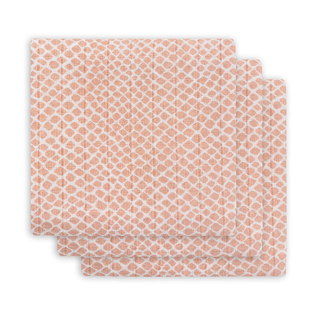 Hydrofiel Multidoek Snake 70x70cm - Pale Pink - 3 Stuks