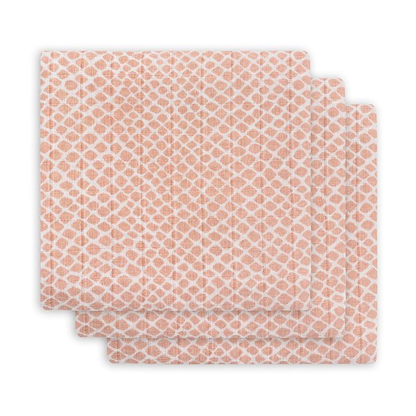 Hydrofiel Multidoek Snake 70x70cm - Pale Pink - 3 Stuks