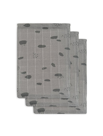 Washandjes Hydrofiel Spot - Storm Grey - 3 Stuks