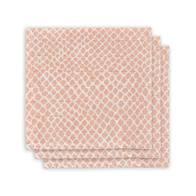 Monddoekjes hydrofiel - Snake - Pale Pink - 3 Stuks