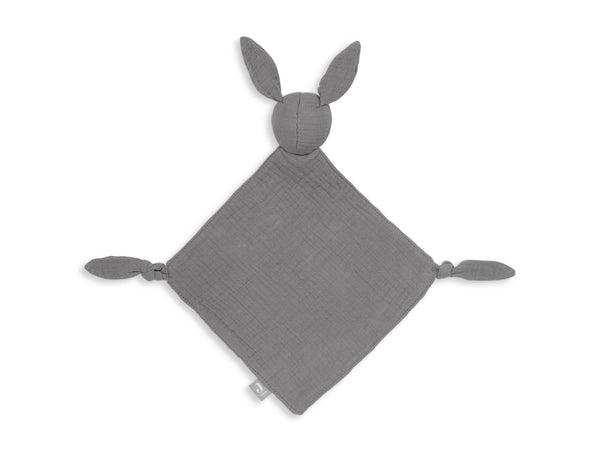 Speendoekje Bunny Ears met naam geborduurd - Storm Grey