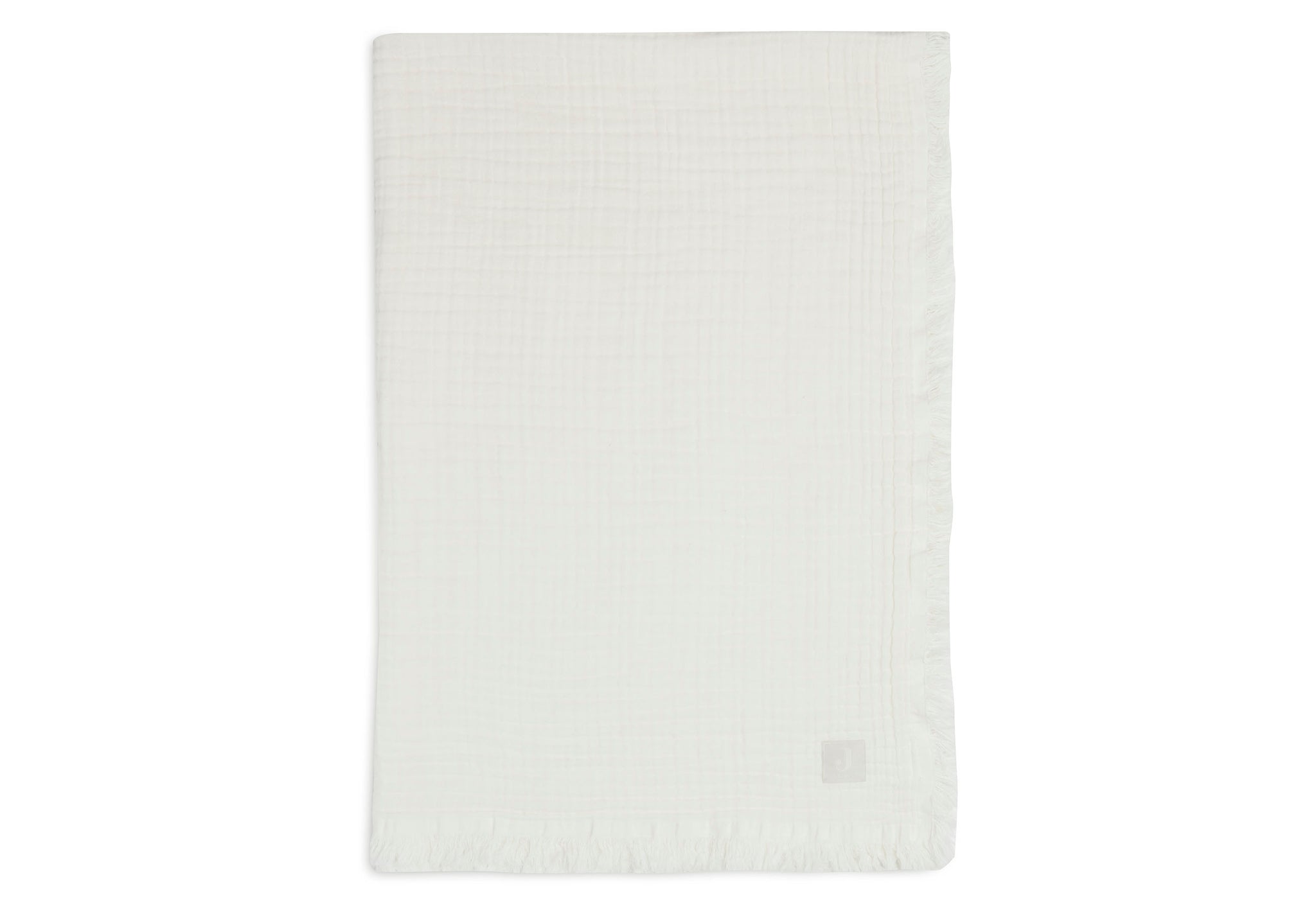 Deken Wieg 75x100cm Muslin Fringe - Ivory