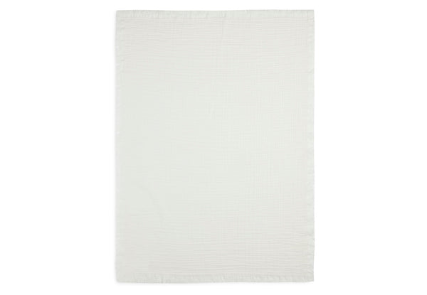 Deken Wieg 75x100cm Muslin Fringe - Ivory