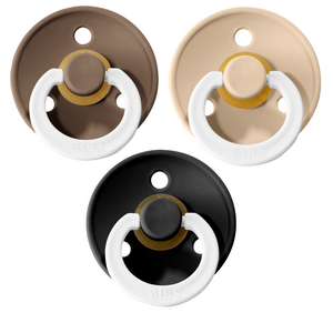 BIBS Spenen -Dark Oak Night, Vanilla Night, Black Night 6-18 Maanden 3 Stuks