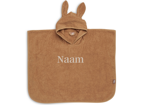 Badponcho met naam Caramel