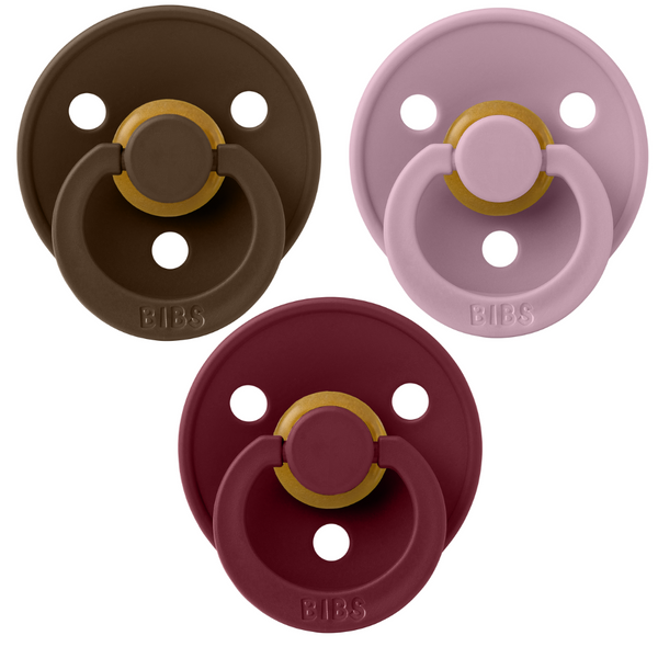 BIBS Spenen - Mocha, Heather, Elderberry 0-6 Maanden 3 Stuks