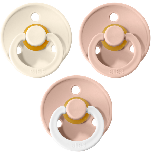 BIBS Spenen - Ivory, Blush Night, Blush 0-6 Maanden 3 Stuks