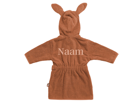 Baby Badjas 1-2jr - Caramel Met naam