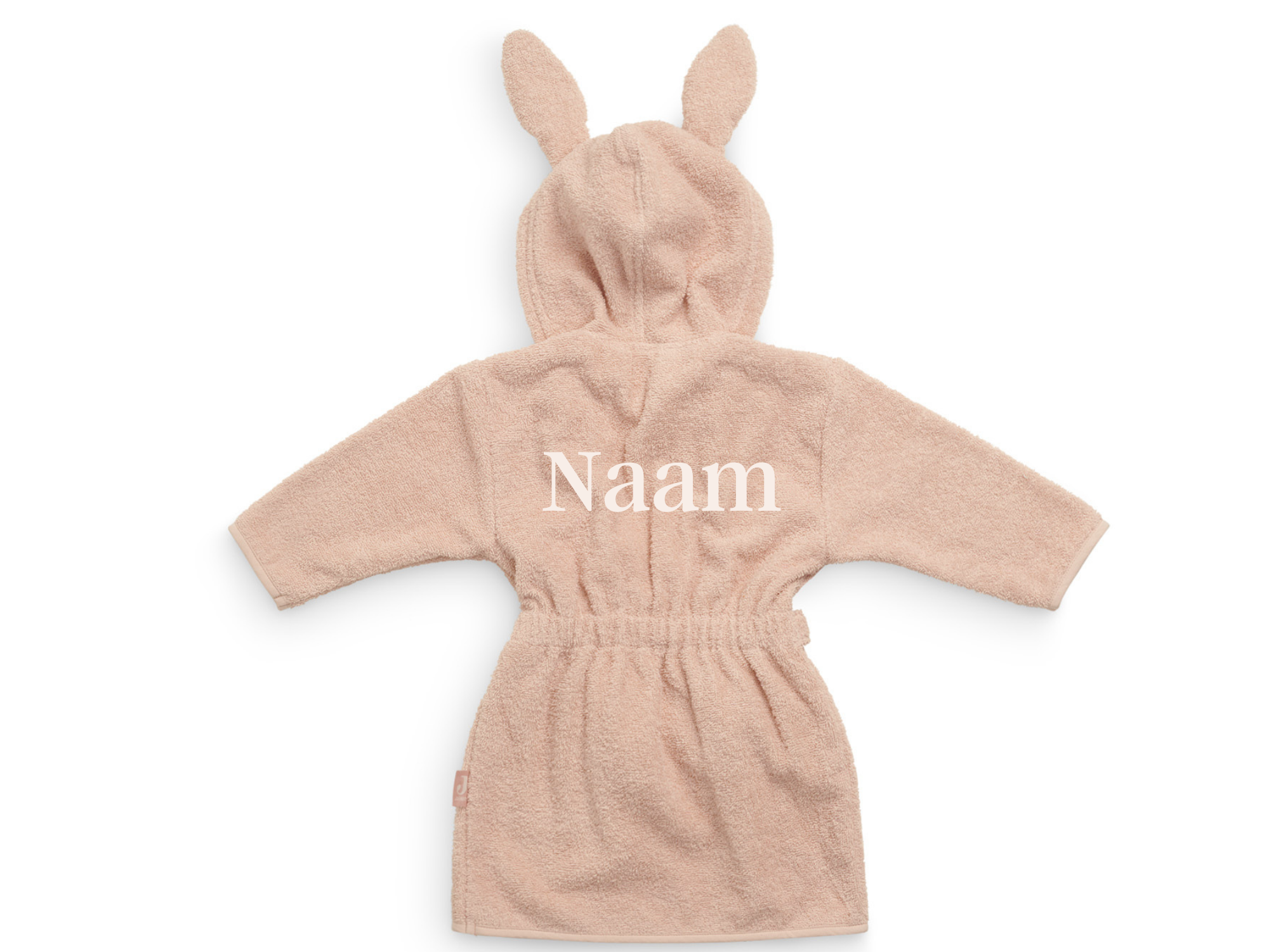 Baby Badjas 1-2jr - Pale Pink Met naam