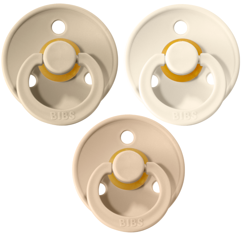 BIBS Spenen - Sand, Vanilla, Ivory 0-6 Maanden 3 stuks